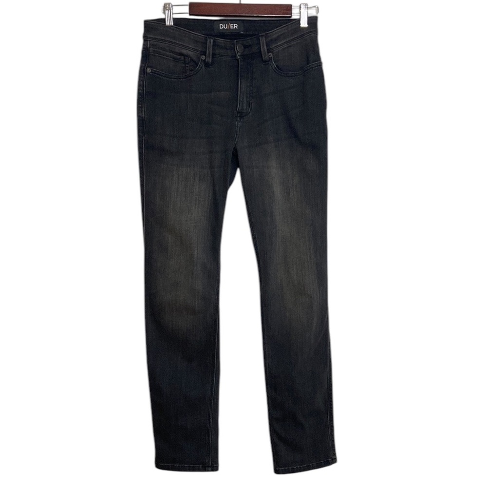 DU/ER Duer Jeans Mens 30 x 30 Black Gray L2X Slim Fit Performance Stretch Denim
